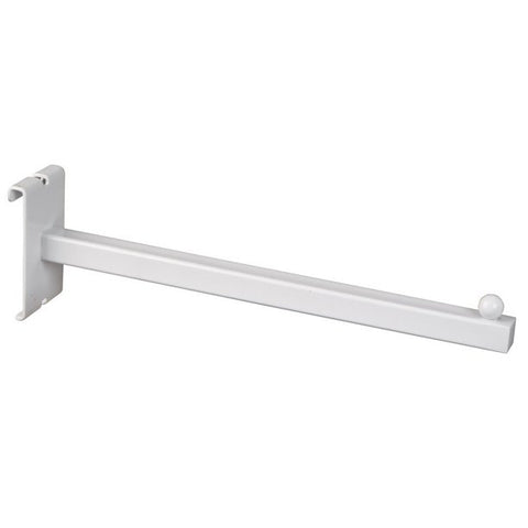 12'' Straight Square Tube Faceout For Slatwall,Slat Grid Panels And Gridwall  - White/Black/Chrome @25 PCS Per Carton