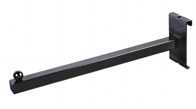 Special Offer 12'' Straight Square Tube Faceout For Grid Panels And Gridwall - Black @24 PCS Per Carton