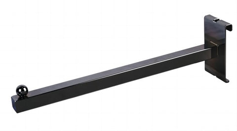 12'' Straight Square Tube Faceout For Slatwall,Slat Grid Panels And Gridwall  - White/Black/Chrome @25 PCS Per Carton
