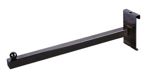 12'' Straight Square Tube Faceout For Slatwall,Slat Grid Panels And Gridwall  - White/Black/Chrome @25 PCS Per Carton