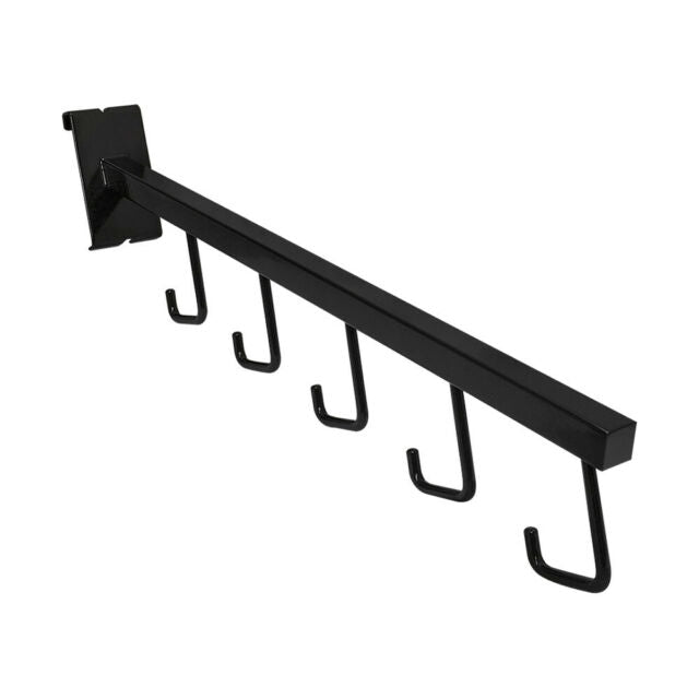 Special Offer 18' L Waterfall Faceout Square Tube With 5 J-Hook For Gridwall - Black @24 PCS Per Carton