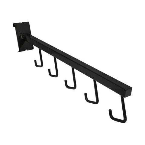Special Offer 18' L Waterfall Faceout Square Tube With 5 J-Hook For Gridwall - Black @24 PCS Per Carton