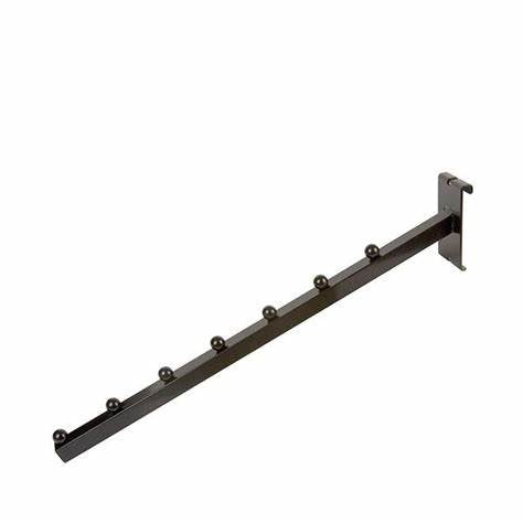 Special Offer 16'' L Waterfall Faceout Square Tube with 7 Balls For Gridwall And Panels - Black @24 PCS Per Carton