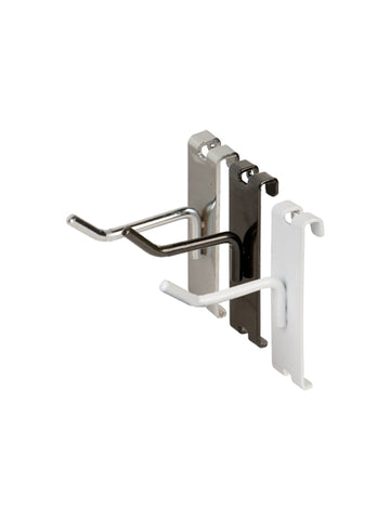 Special Offer 1'' to 12'' Deluxe Slatwall Hook Peg Hook Gridwall Hook - White/Black/Chrome @ 100 PCS Per Carton