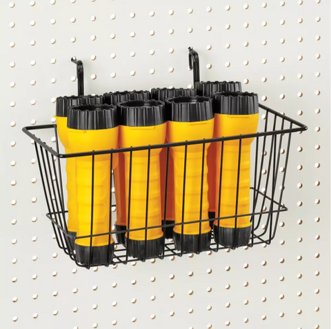 Special Offer 12" L x  6" W  x  6" H  Mini Wire Basket For Gridwall ,Slatwall,Pegboard And Gondola Shelving - Black @6 PCS Per Carton