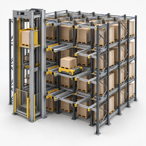 Four-Way Shuttle System product concept render