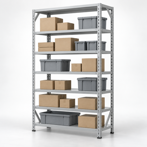 Light-Duty Slotted Angle Shelving product concept render
