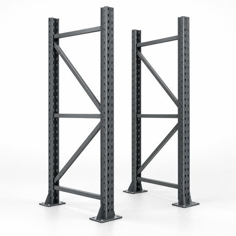 Pallet Rack Upright Frames product concept render