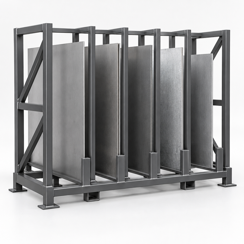 Sheet Metal Storage Rack product concept render