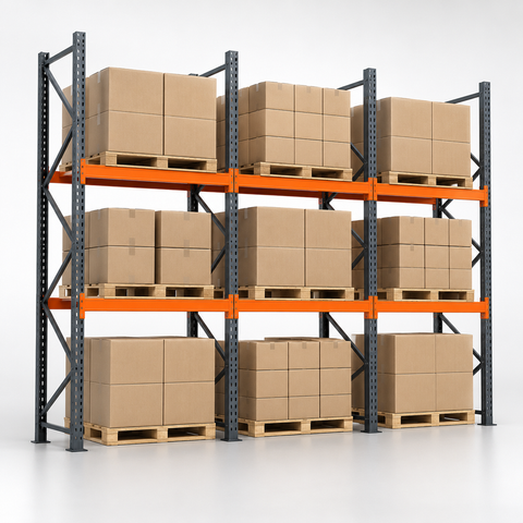 Pallet Rack Complete Units with Regular Duty Uprights – 10′ High