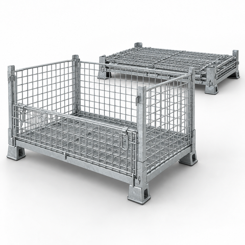 Wire Mesh Storage Container product concept render