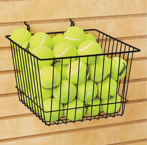 Special Offer 12" L x  12 " W x  8" H  Wire Basket For GridwallSlatwall Pegboard And Gondola Shelving - Black @6 PCS Per Carton