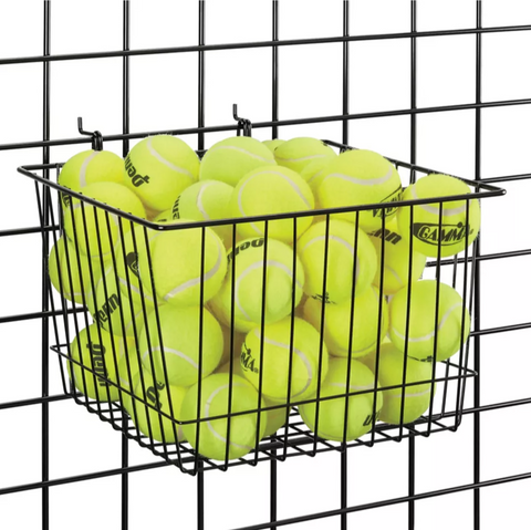 Special Offer 12" L x  12 " W x  8" H  Wire Basket For GridwallSlatwall Pegboard And Gondola Shelving - Black @6 PCS Per Carton