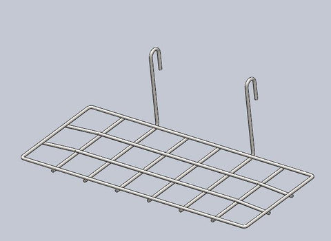 10" L × 4"W  Wire Shoe Shelf Wall Shelf  for  Gridwall - Black @50 PCS Per Carton