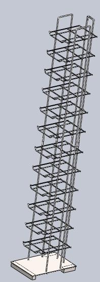 78" H×10"W×15 - 1/2"D 12 Tier Floor Standing Cap Tower Rack - Black @1PC Per Carton