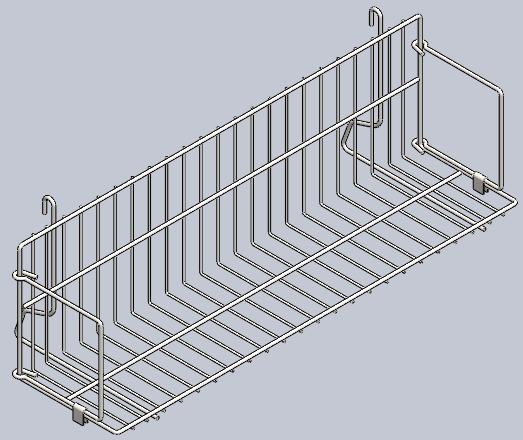 24"L x 6''D x 6 1/2'' H CD/Video/Book Wire Shelf  For Gridwall ,Slatwall,Grid Panels And Pegboard - White/Black @10 PCS Per Carton
