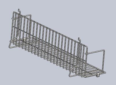 24"L x 6''D x 6 1/2'' H CD/Video/Book Wire Shelf  For Gridwall ,Slatwall,Grid Panels And Pegboard - White/Black @10 PCS Per Carton