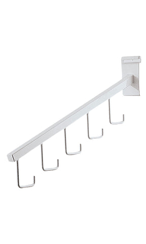 16'' L Waterfall With 5J Hook For Slatwall Gridwall and Slat Grid Panels- Black/White/Chrome @25 PCS Per Carton