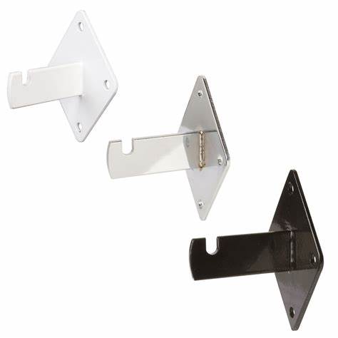Wall Mount Black  Bracket for Gridwall Panel - Black/White/ Chrome @ 100PCS Per Carton