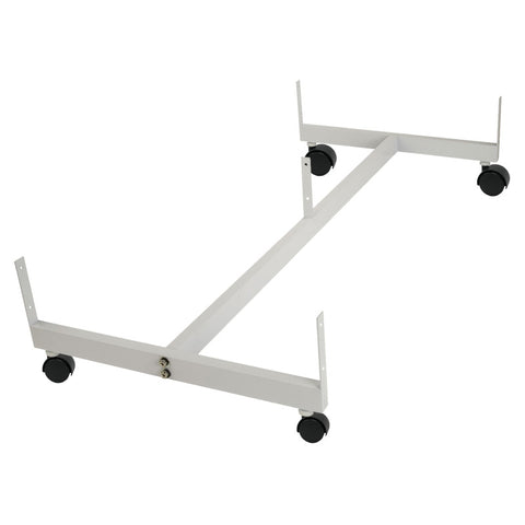48"L x 24”W Gridwall Gondola Base With Casters - Black/White/Chorme @1PCS Per Carton