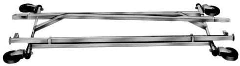 Special Offer 48"L X 24"W X 56-66"H Salesman's Collapsible Portable Clothing Rack ,Single Rolling Round Tubing - Chrome @1PC/CTN
