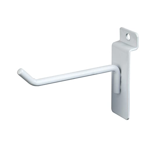 2'' to 12'' Deluxe Slatwall Hook Peg Hook- White/Black/Chrome @ 100 PCS Per Carton