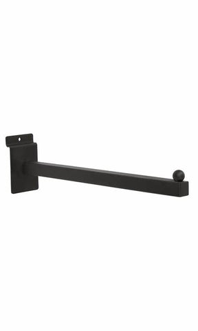 12'' Straight Square Tube Faceout For Slatwall,Slat Grid Panels And Gridwall  - White/Black/Chrome @25 PCS Per Carton