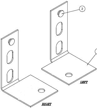 Swinging Foot Plate For Boltless Shelving 14 Gauge