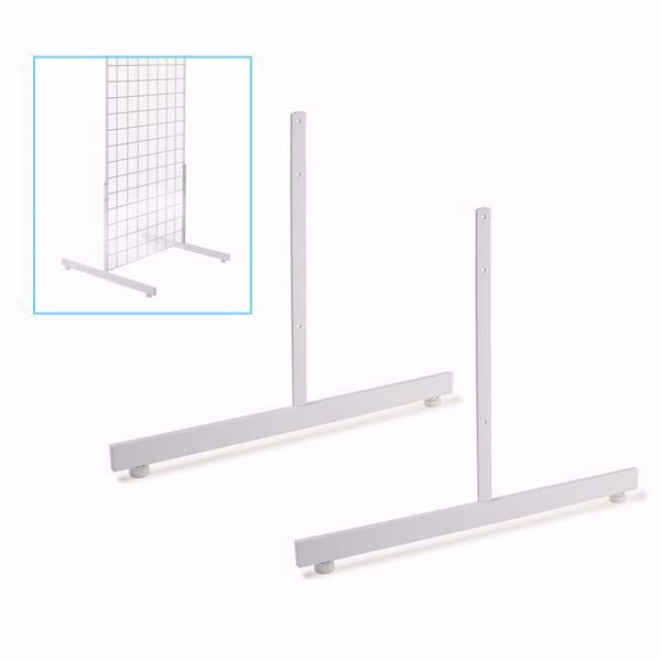24''L x 24'' H Wire Grid Display T Legs(2PCS/SET) - Black/White/Chrome @10PCS Per Carton