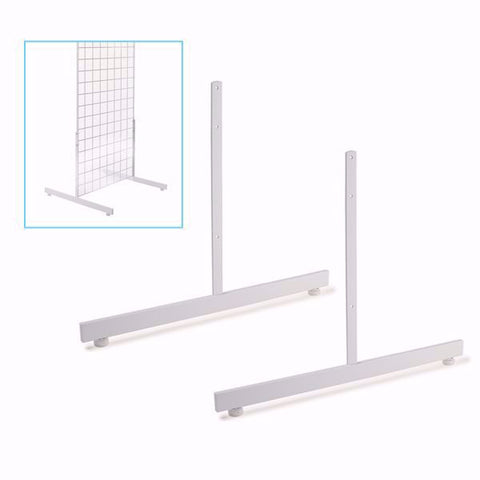 24''L x 24'' H Wire Grid Display T Legs(2PCS/SET) - Black/White/Chrome @10PCS Per Carton