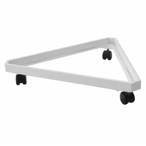 24'' L x 24'' W x 24'' D Triangle Grid Base With Casters - White/Black/Chrome @3 PCS Per Carton