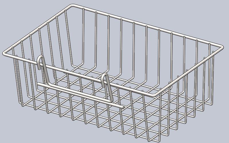 12" L x  8 " W x  4"H  Wire Basket For Gridwall Slatwall Wire Grid Panels Pegboard And Gondola Shelving- White/Black @5 PCS Per Carton